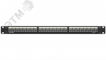 Патч-панель 19",1U,CAT5E, 24 модуля RJ45, экранированная RN5PPF24