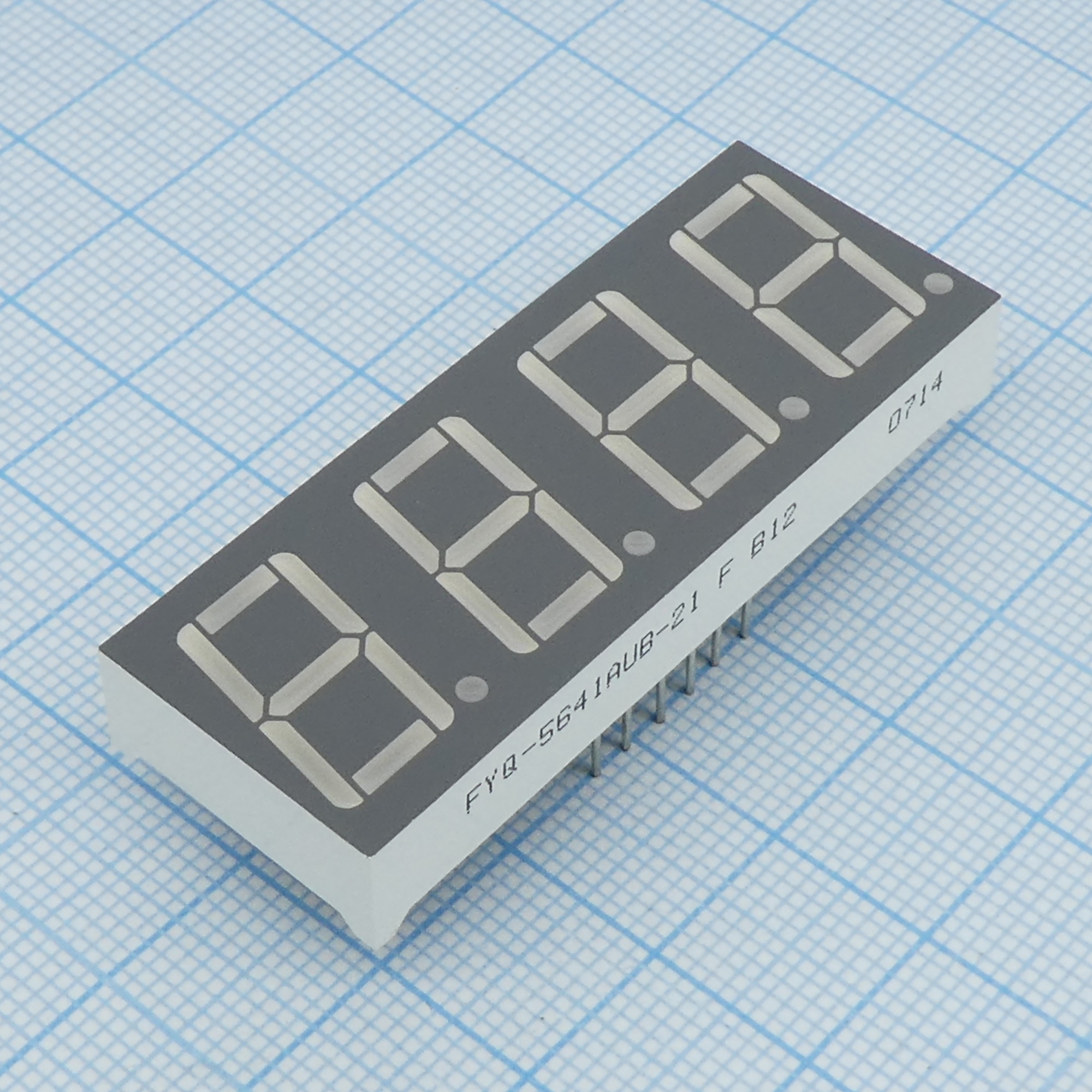 FYQ-5641AUB-21 - 4-х разрядный индикатор 14,2мм/синий/470нм/80-120мкд/ОК