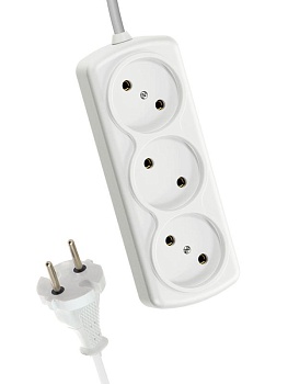 Удлинитель 3х3м 6А IP20 ПВС 2х0.75 YKsm3m-3g(6A)S