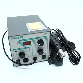 QUICK 705 ESD - Термовоздушная паяльная станция с феном-турбиной и паяльником 60Вт