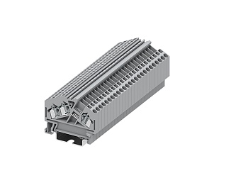 Проходная клемма 225961 - Проходная клемма, TA2.5, угловая, 3 точки подключения, тип фиксации провода: пружинный, номинальное сечение: 2,5 мм кв., 24A, 800V, ширина: 5 мм, цвет: серый, тип монтажа: DIN