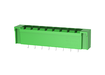 Вилочный разъем на плату MC-PA5.0V10-I-0002 - Вилочный разъем, вертикальный, на плату, шаг: 5.0 мм, 10 полюсов, фиксация на плате пайкой, исполнение: с дополнительной фиксацией на плате, 320V, 18A, цвет: зеленый Вилочный разъем на плату MC-PA5.0V10-I-0002 - Вилочный разъем, вертикальный, на плату, шаг: 5.0 мм, 10 полюсов, фиксация на плате пайкой, исполнение: с дополнительной фиксацией на плате, 320V, 18A, цвет: зеленый