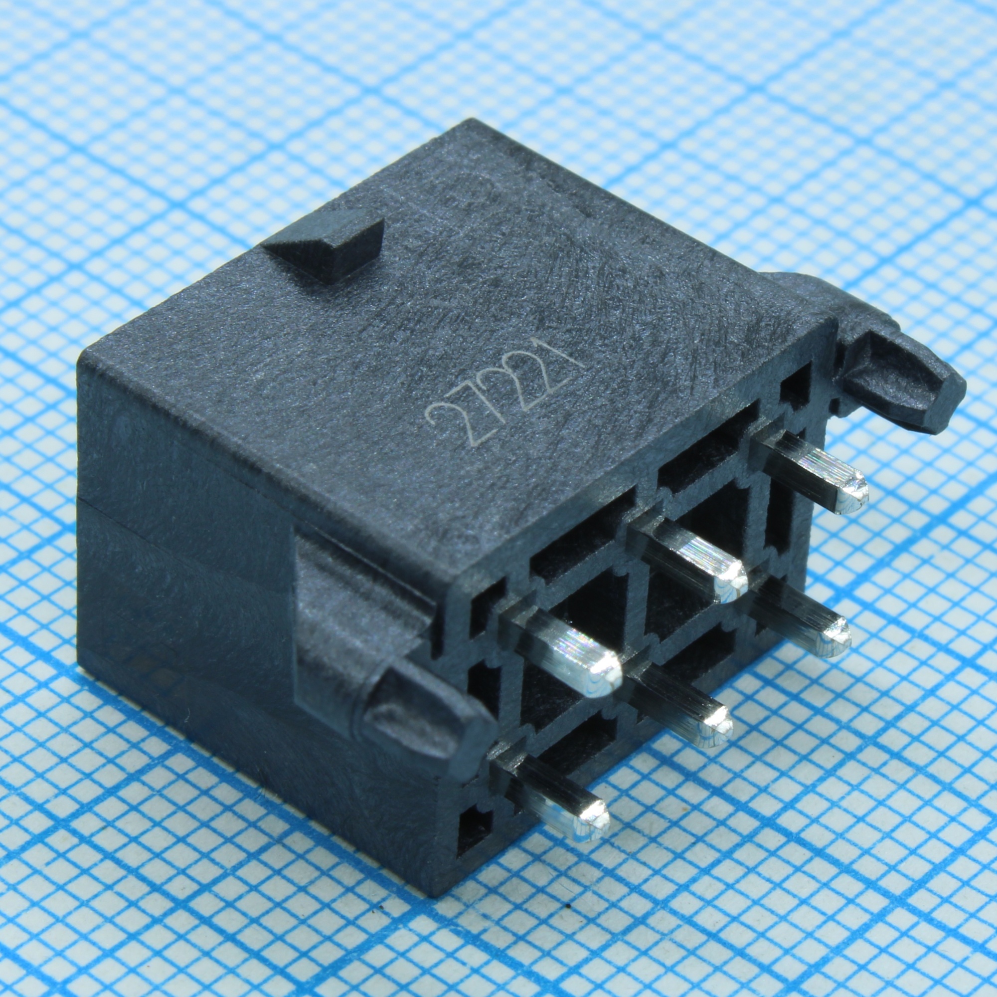 768290006 - Разъем типа провод-плата, 6 контактов шаг 5.7мм монтаж в отверстие серия Mega-Fit