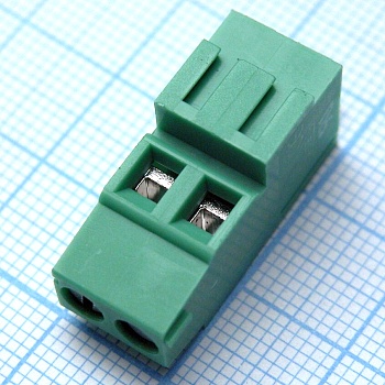 DG500H-5.0-02P-14-00A(H) - Винтовой клеммный блок c рельефной обоймой, 2 контакта. Серия DG500H-5.0