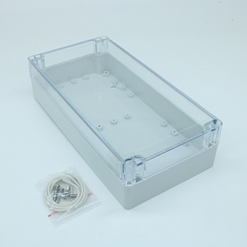 G2113C - Герметичный корпус из поликарбоната с прозрачной крышкой, IP65, светло-серый