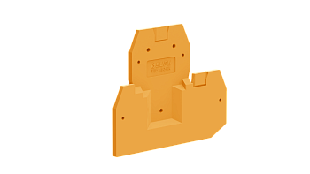 Торцевая крышка TUD2.5-2-OG-EA - Торцевая крышка для клемм TUD2.5-2…, цвет: оранжевый