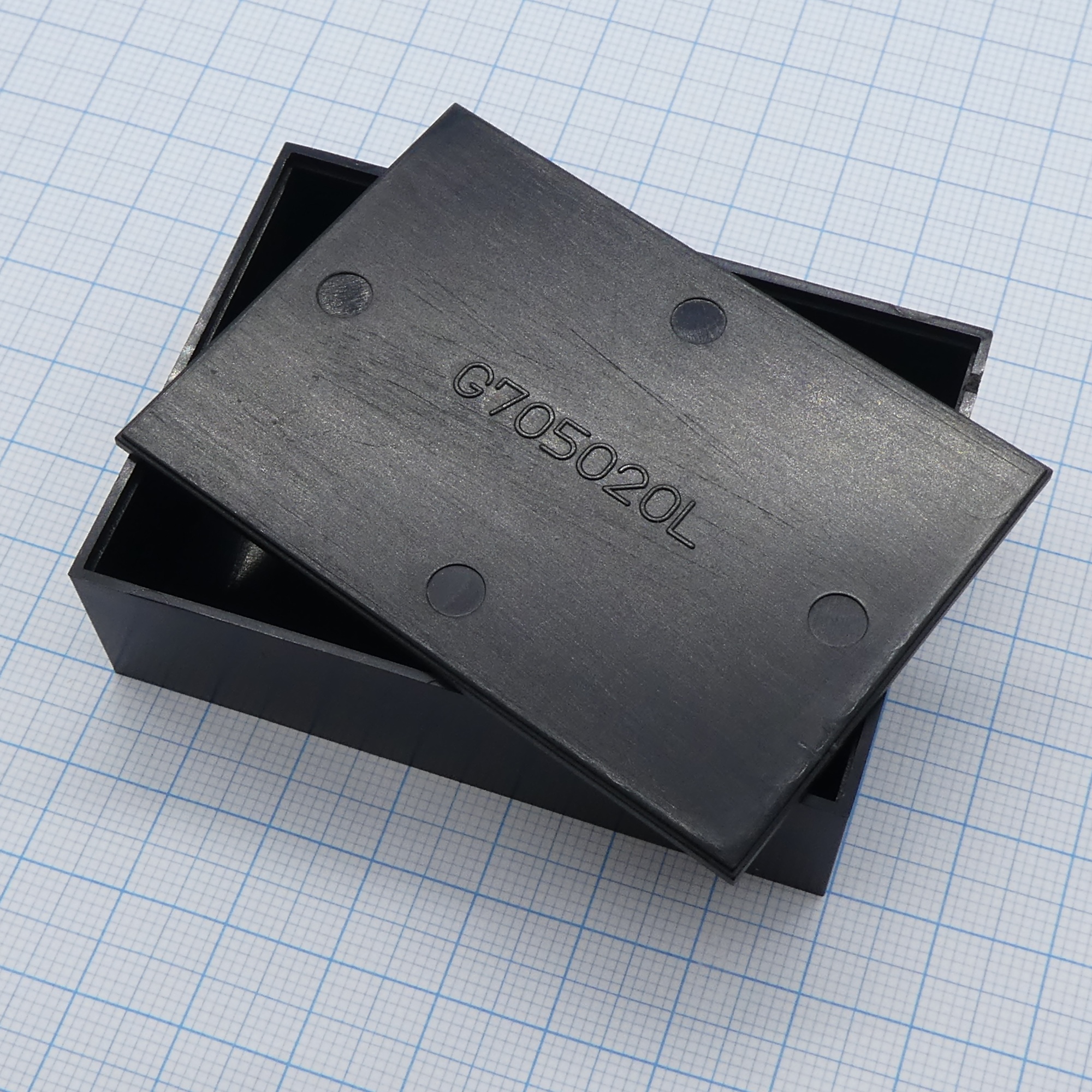 G705020B+L чёрный - Корпус из высокопрочного пластика под заливку компаундом с крышкой