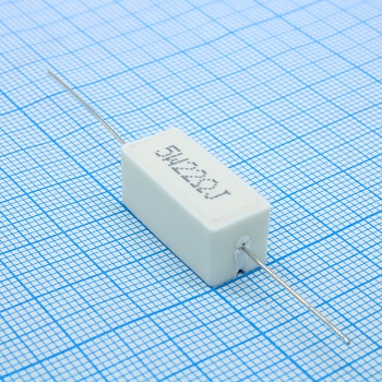 RX27-1 22 ОМ 5W 5% / SQP5 - Резистор цементный аксиальный 20Ом ±5% 5Вт