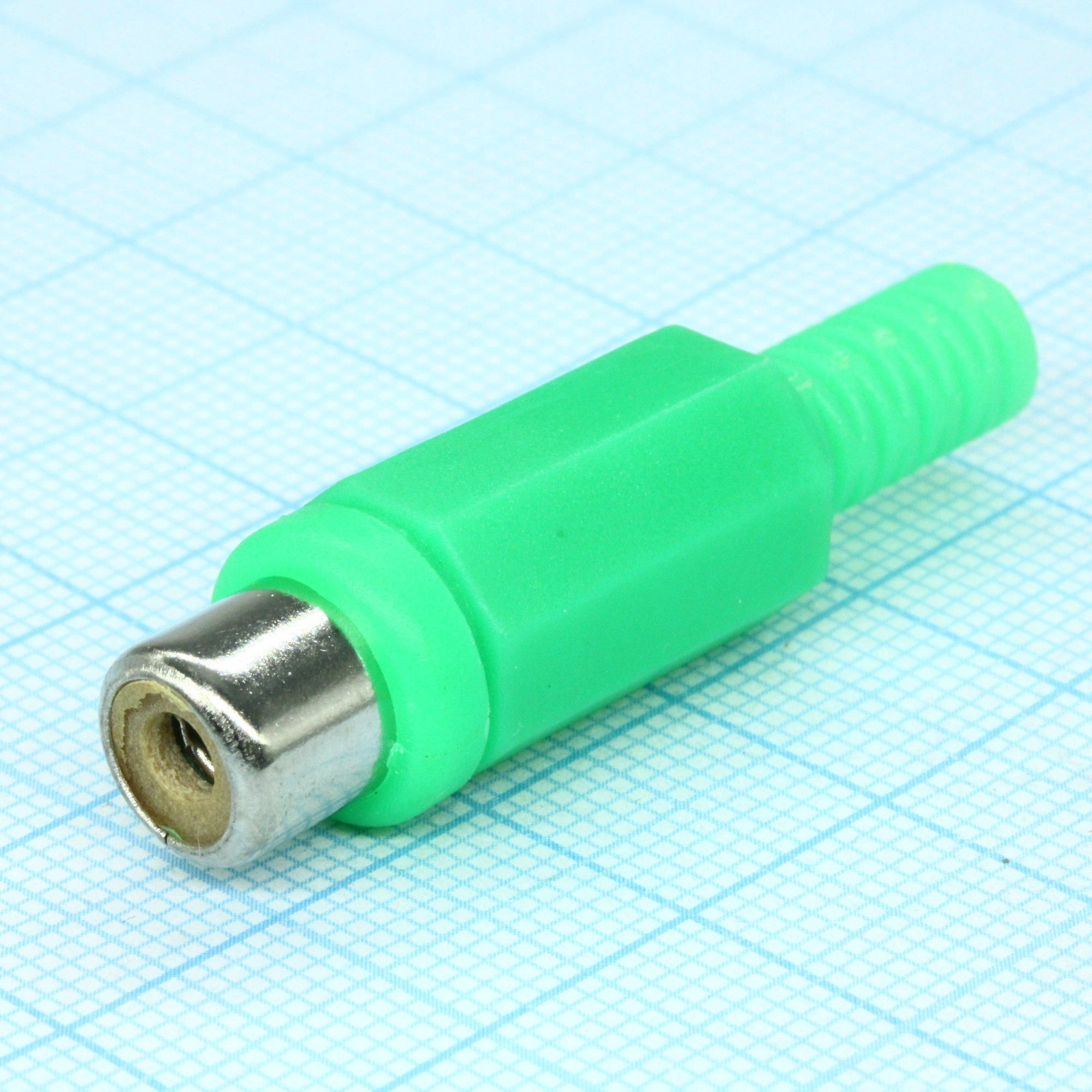 RP-406-GN-EN - RCA гнездо кабельное, разъем типа "тюльпан" (зеленые)