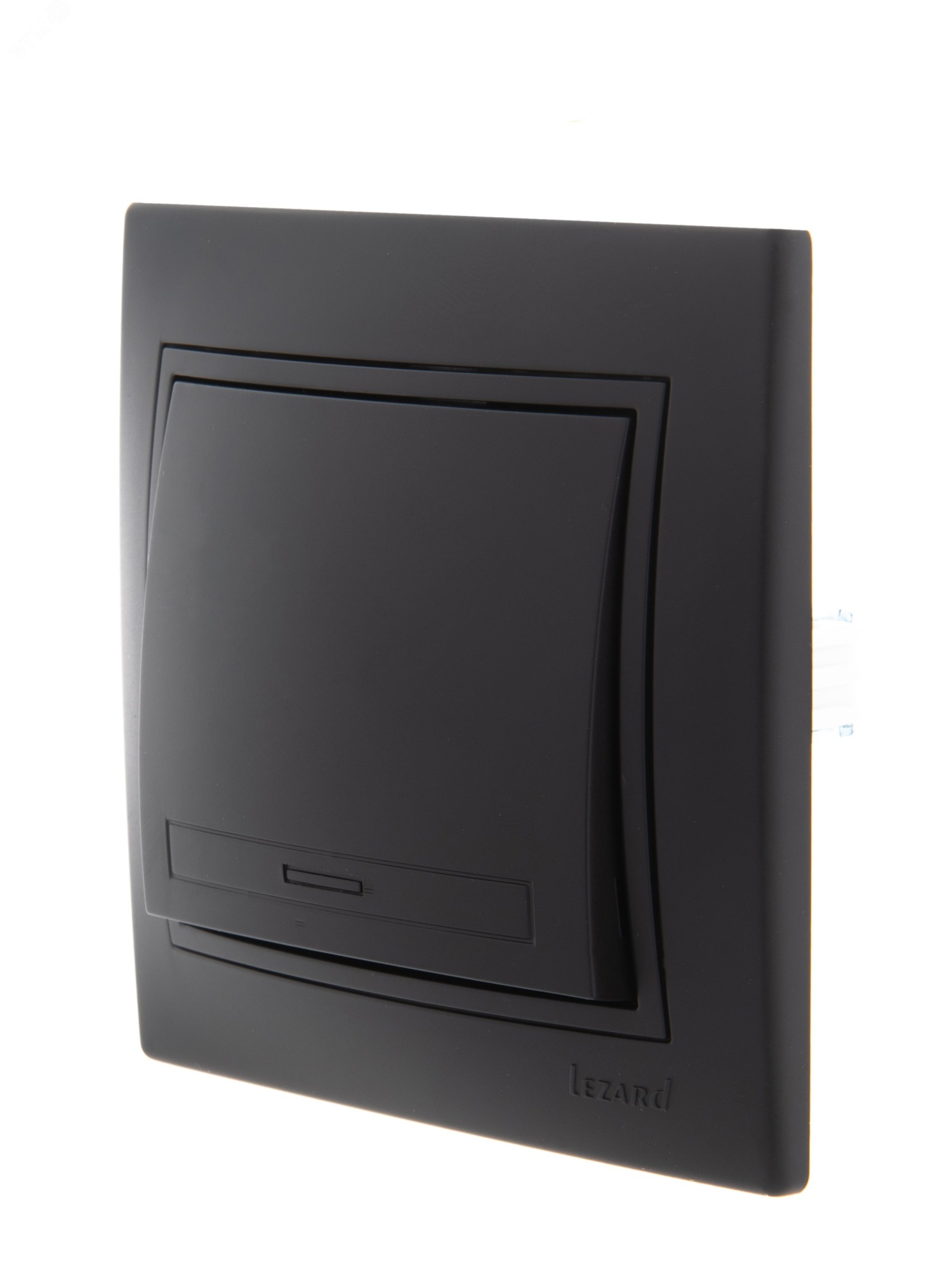 Выключатель 1-кл. 1п СП Mira 10А IP20 со вставкой черн. бархат 701-4242-100