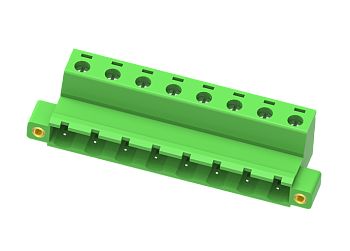 Вилочный разъем на кабель MC-PB7.62H24C-F-0001 - Вилочный разъем, прямой, на кабель, шаг: 7.62 мм, 24 полюса, фиксация провода винтовая, исполнение: с монтажными фланцами, 630V, 12A, цвет: зеленый Вилочный разъем на кабель MC-PB7.62H24C-F-0001 - Вилочный разъем, прямой, на кабель, шаг: 7.62 мм, 24 полюса, фиксация провода винтовая, исполнение: с монтажными фланцами, 630V, 12A, цвет: зеленый