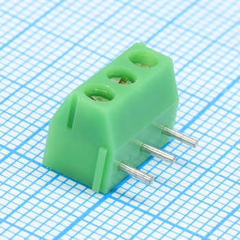 DG350R-3.96-03P-14-00A(H) - Винтовой клеммный блок с защитой провода, 3 контакта. Серия DG350R-3.96