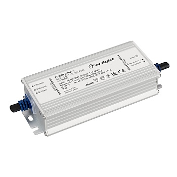 Блок питания ARPJ-LG-1431050-PFC (100W, 71-143V, 0.5-1.05A) 043262 - Источник тока с гальванической развязкой для светильников и мощных светодиодов. Входное напряжение 120-277 VAC. Выходные параметры: 71-143 В, 500-1050mА (регулировка встроенным потенциом