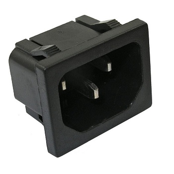 AC-015 - Разъем питания серии AC, вилка 3-х полюсная на защелках, 10А 250В