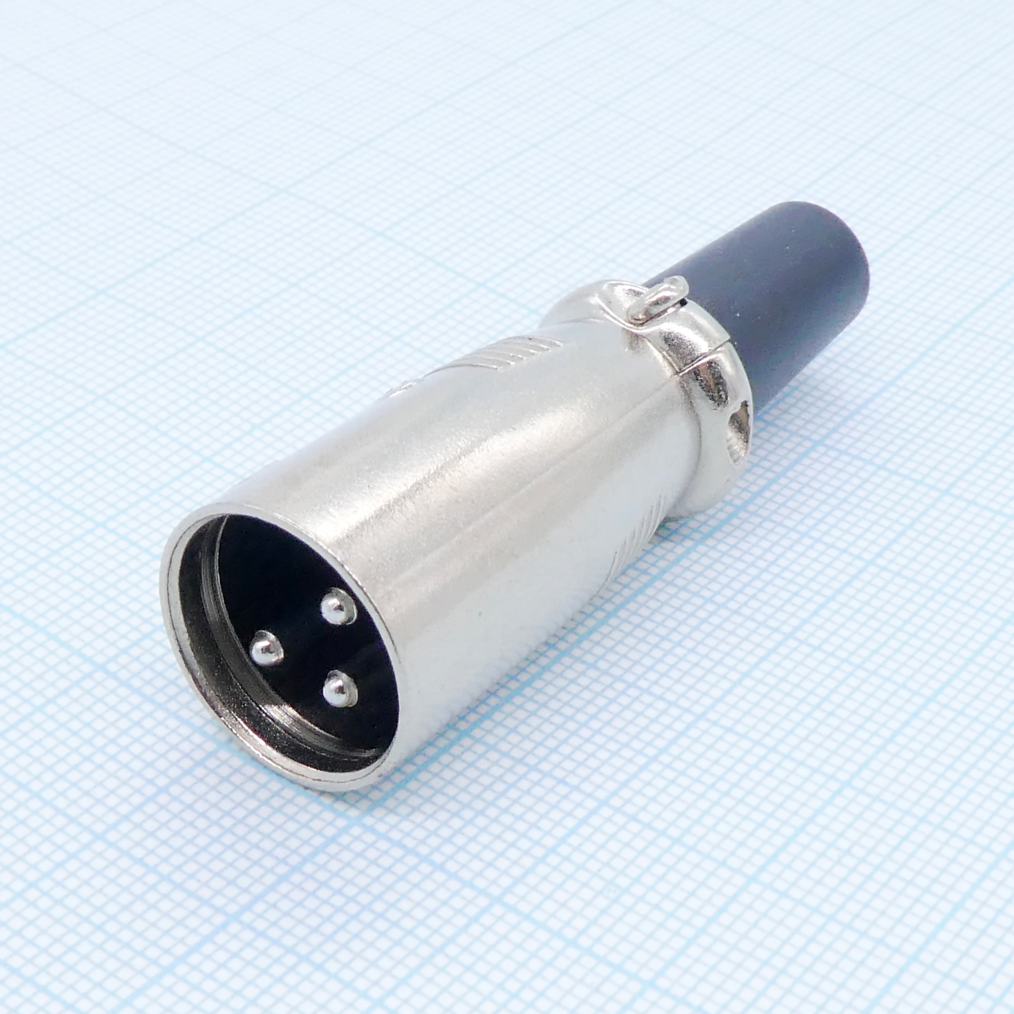 XLR2-3M мет - Разъем XLR вилка кабельная 3 контакта под пайку