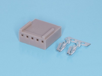 HU-5 - Разъем питания 5 контактов, гнездо на кабель, шаг 2,54мм