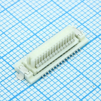 525883075 - Межплатный соединитель SlimStack, шаг 0,80 мм, розетка плавающего типа, высота 5,50…8,00 мм, 30 цепей, без бобышки