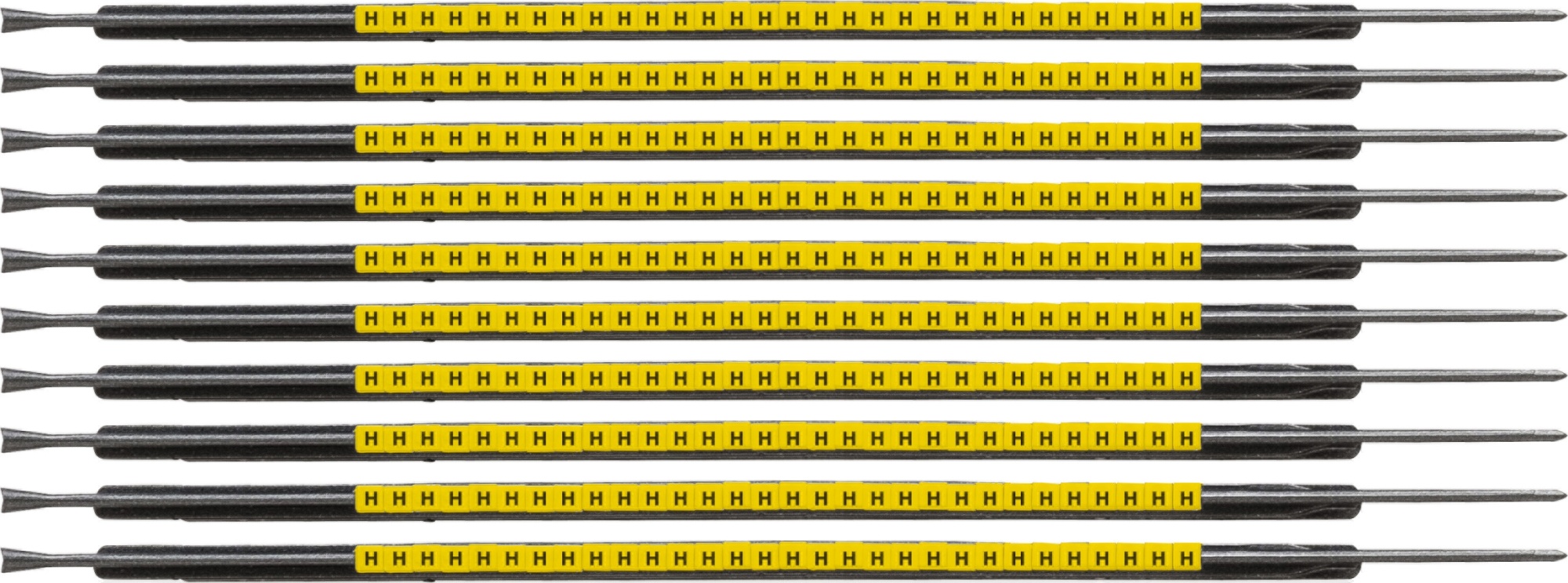 brd333067 - SCNG-05-H клипсы жёлтые, 300шт/упак, для провода 1,4-1,8мм диаметра, легенда H