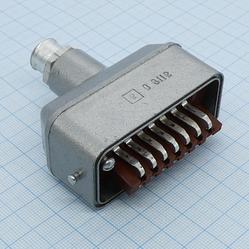 РШАВКП-14-1-О - 14-ти контактная вилка в кабельном прямом корпусе