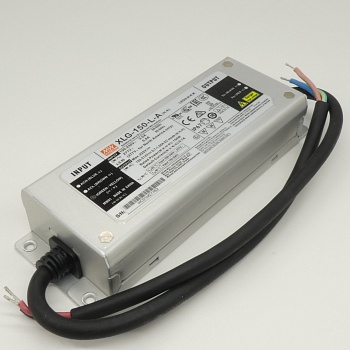 XLG-150-L-A - AC-DC, 150Вт, стабилизатор тока, IP67, вход 90…305В AC, 47…63Гц, ККМ, выход 700…1050мА/120…214В (режим пост. мощности), изоляция 3750В AC, в кожухе 180х63х35.5мм, -40…+90°С (корпус), встр. потенциометр