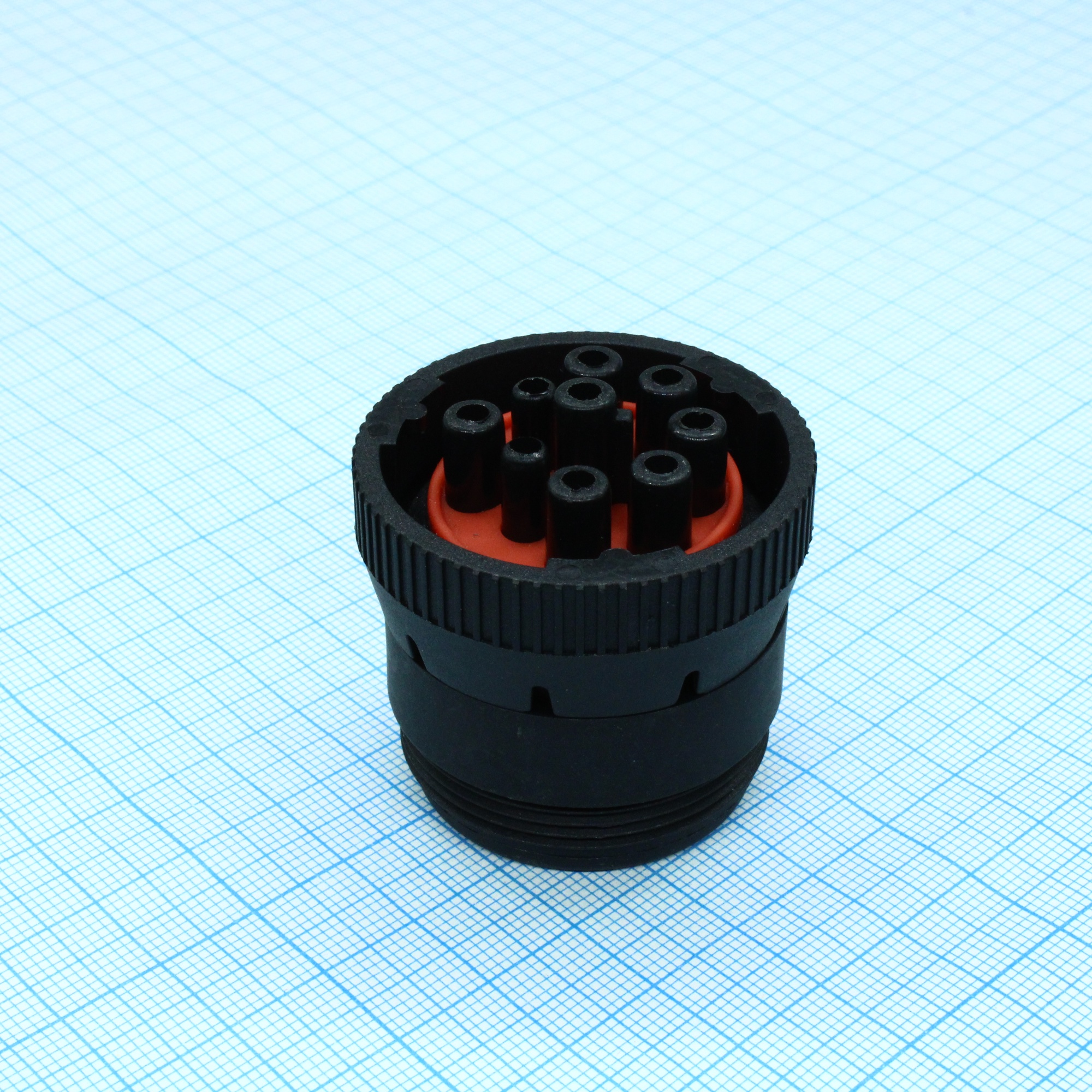 HD16-9-1939S - Разъем круглый 9 контактов монтаж на кабель автомобильного применения