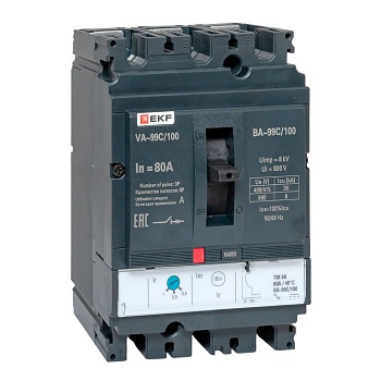 Выключатель автоматический 3п 100/80А 36кА ВА-99C Compact NS PROxima mccb99C-100-80