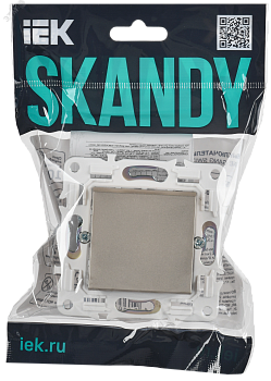 SKANDY Выключатель 1-клавишный проходной 10А SK-V02Sh шампань IEK SK-V12-0-10-K37