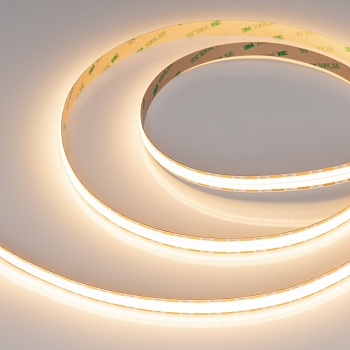 Лента COB-X1088-12mm 24V Warm3000 (22 W/m, IP20, 5m) 046932 - Светодиодная лента COB-X1088, открытая IP20. Светодиоды CSP, 1088 шт/м (5440 шт на 5м). Цвет свечения ТЕПЛЫЙ 3000K, цветопередача CRI>90, угол 140°. Мощность 22 Вт/м (110 Вт на 5м), питание 24 