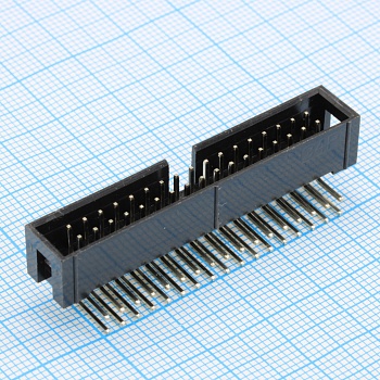 DS1013-34RSIB-B-0 - IDC разъем, вилка на плату угловая 2х17 контактов шаг 2.54мм