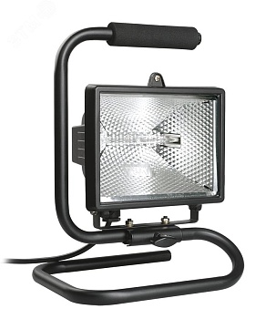 Прожектор ИО500П(переноска) галоген. черный IP54 LPI03-1-0500-K02