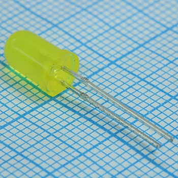 FYL-5012YD1C - Светодиод 5мм/желтый/590нм/30мКд/матовый/30°