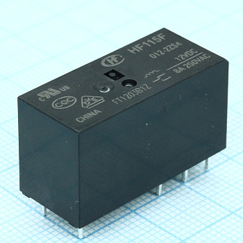 HF115F/012-2ZS4 - Реле силовое, 8А две контактных группы-два направления катушка 12В