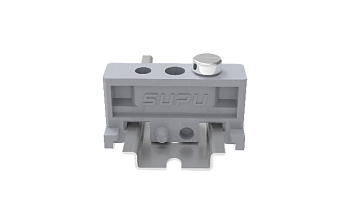 Концевой стопор 215206 - Концевой стопор на рейку DIN15, тип зажима: винт, ширина: 6 мм, цвет: серый, пластик