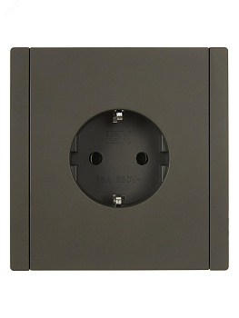 Розетка СП FORTE&PIANO FP316 16А с заземл. без защ. шторок винт. крепл. сер. IEK FP-R11-16-K03