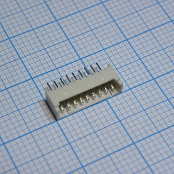 DS1020-03-09MVVT1A - Разъем FH09M, вилка на плату для монтажа в отверстия 9pin, шаг 1.25мм