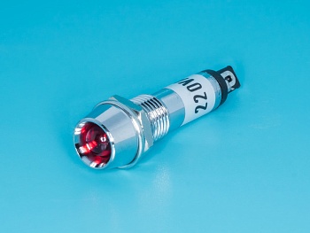 NI-1 - Лампа неоновая с резистором 220В в корпусе, красный