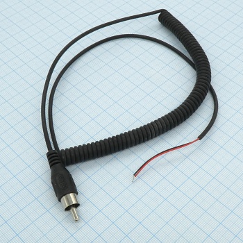 Кабель витой, черный с тюльпаном - Кабель витой, черный с тюльпаном