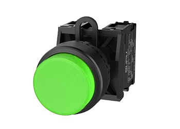 Кнопка выпуклая (зеленая) TS2010-0BL20 - Кнопка круглая выпуклая, с блокировкой, без подсветки, пластиковое переднее кольцо, без контактной группы, диаметр головки кнопки 29,5 мм, диаметр посадочного отверстия: 22 мм, цвет: зеленый