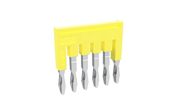 Соединительная перемычка TJA4.2-6 - Соединительная перемычка, втычная, изолированная, 6 полюсов, для серий клемм: TP/TU/TC, шириной 4,2 мм, цвет: желтый