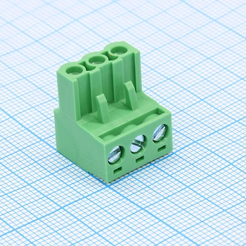 WJ2EDGK-5.0-03P-14-00A - Разъем клеммный винтовой на кабель 3 контакта шаг 5 мм