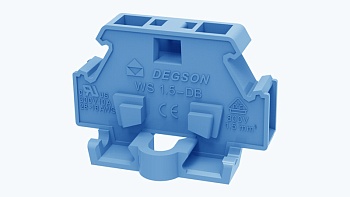 Проходная клемма WS1.5-DB-01P-12 - Проходная клемма, тип фиксации провода: пружинный,номинальное сечение: 1.5 мм кв.,  17,5A,800V,ширина: 5 мм, цвет: синий, тип монтажа: монтажный фланец