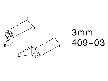 Насадки д/термопинцета ZD 409-03 - Наконечник 409-03 для демонтажного термопинцета ZD-409.Предназначен для монтажа и демонтажа SMD компонентов.