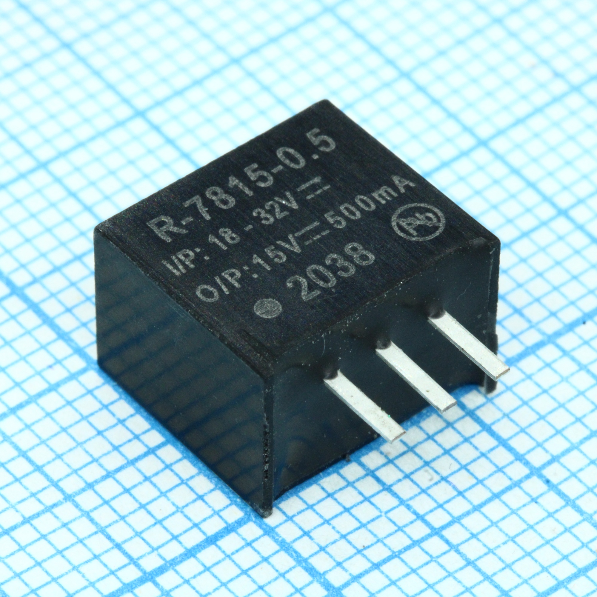 R-7815-0.5 - Преобразователь DC/DC на печатную плату вход 18-32В выход 15В 0.5А 7.5Вт 3-Pin SIP туба