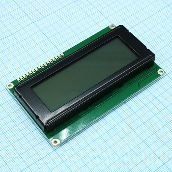 WH2004A-TGK-CT# - ЖКИ знакосинтезирующий 20 x 4, STN Серый Позитивный/прозрачно-отражающий светодиодная подсветка Белая, размеры 98x60 мм, видимая область 77x25.2 мм, -20...70°C, контактные площадки сверху 16 выводов