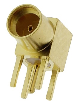 MMCX6252N1-3GT30G-50 - Гнездо; MMCX; "мама"; угловой 90°; THT; позолота; 50Ом