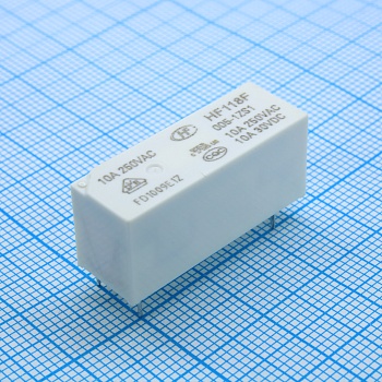 HF118F/005-1ZS1 - Реле силовое, 5В 8А; Конфиг: 1C