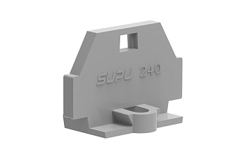 Торцевая крышка 240621 - Торцевая крышка для клемм 240…, с монтажным фланцем, цвет: серый