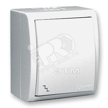 Переключатель проходной 1-кл. ОП 15 Aqua 10А IP54 винтов. зажим бел. 1594201-030 - Выключатель одноклавишный проходной, IP54, 10А 250В, винтовой зажим, S15 Aqua, белый