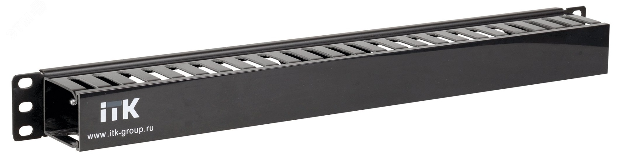 Органайзер кабельный пластиковый с крышкой глубина 60мм 1U черный CO05-1PC