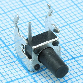 0795HIM-130G-G - Кнопка тактильная 7.3х7.1х3,85мм угловая h=5.85мм усилие нажатия130гр 0.05A 12В монтаж в отверстие